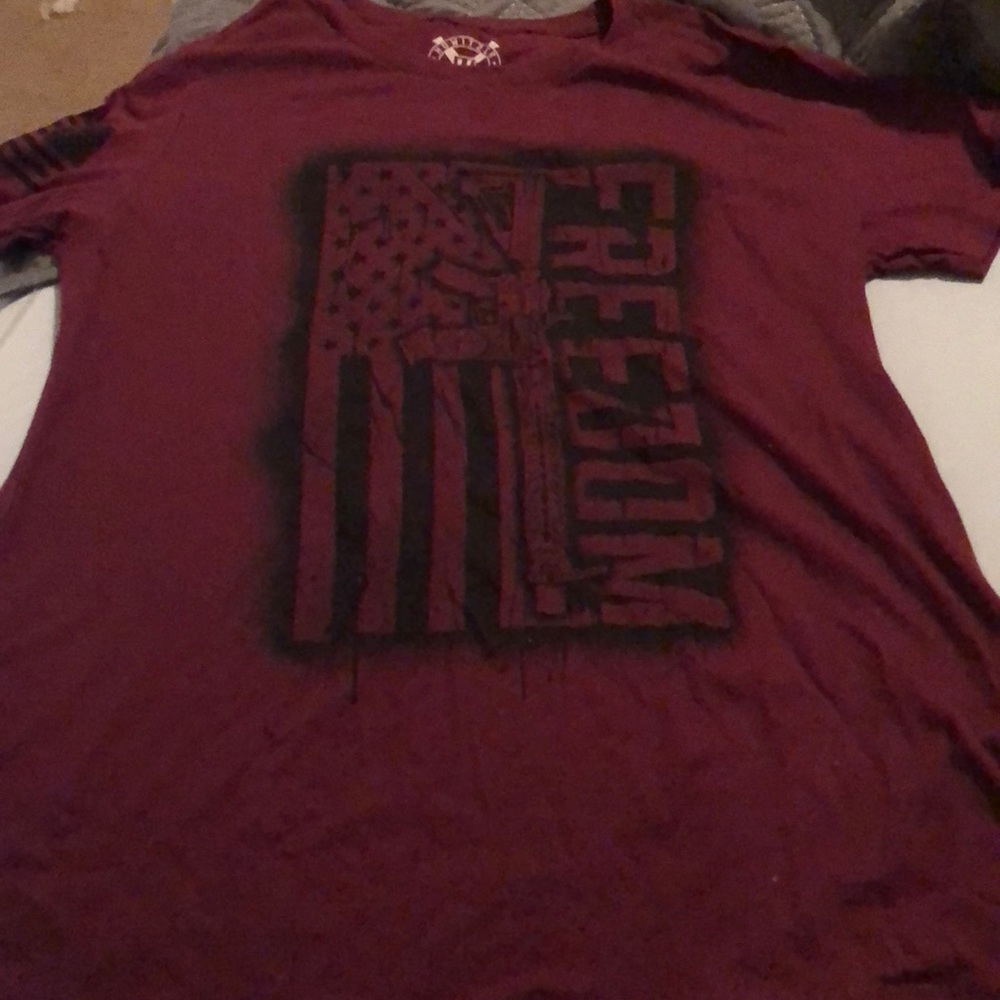 Burgundy t-shirt